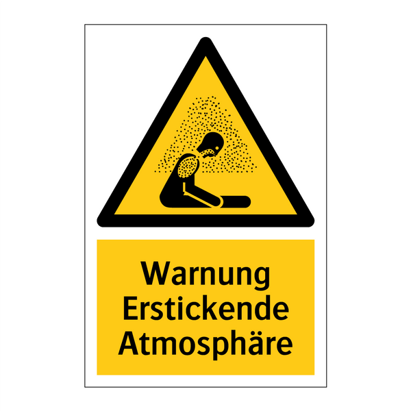 Warnung Erstickende Atmosphäre