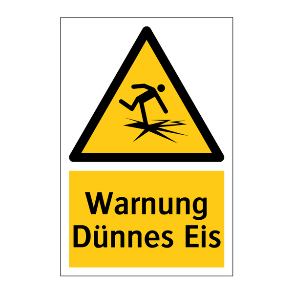 Warnung Dünnes Eis