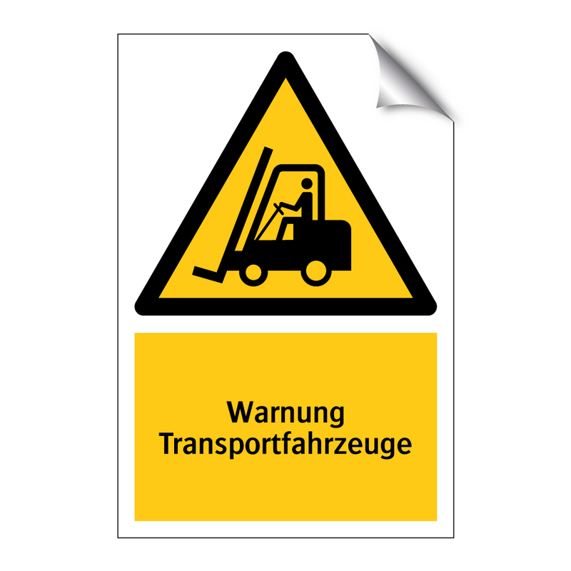 Warnung Transportfahrzeuge