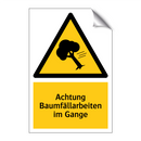 Achtung Baumfällarbeiten im Gange