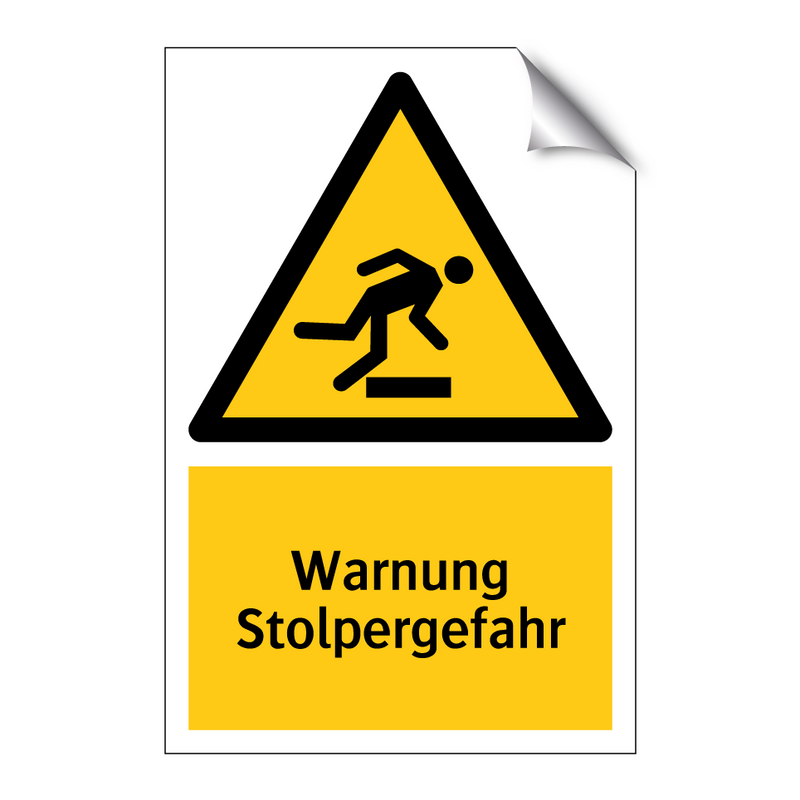 Warnung Stolpergefahr