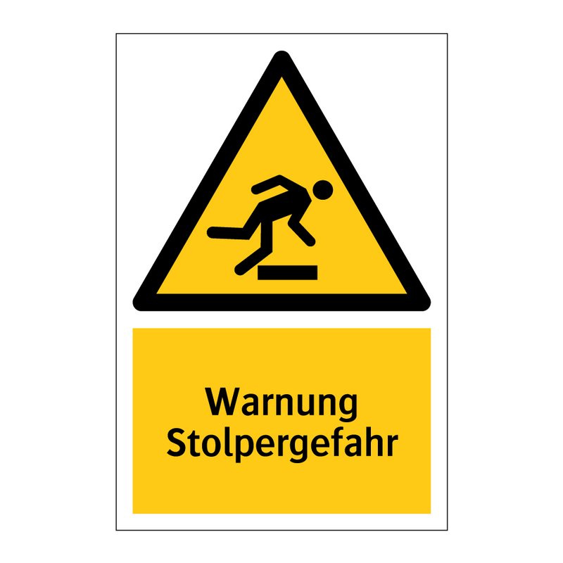 Warnung Stolpergefahr