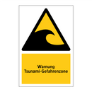 Warnung Tsunami-Gefahrenzone