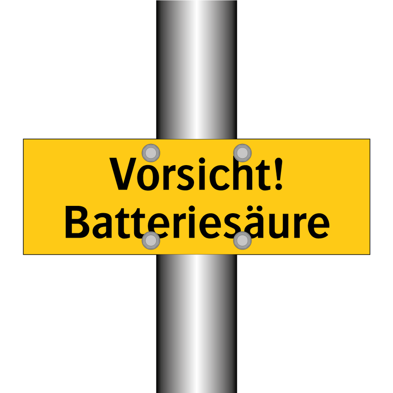 Vorsicht! Batteriesäure