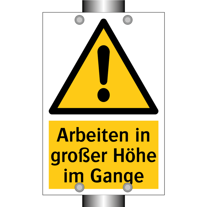 Arbeiten in großer Höhe im Gange