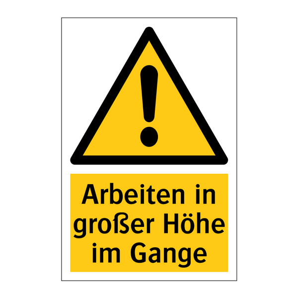 Arbeiten in großer Höhe im Gange