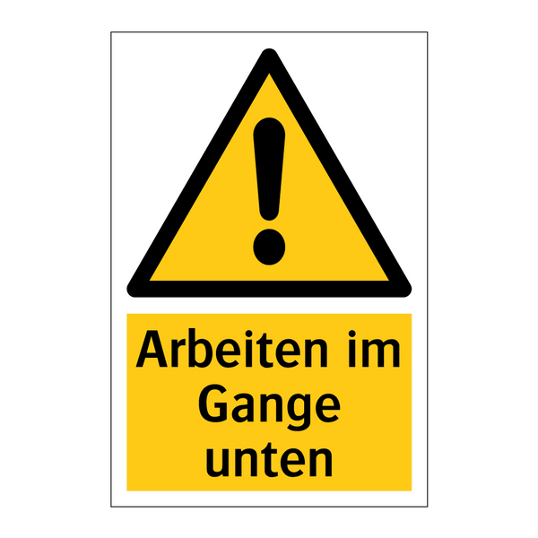 Arbeiten im Gange unten