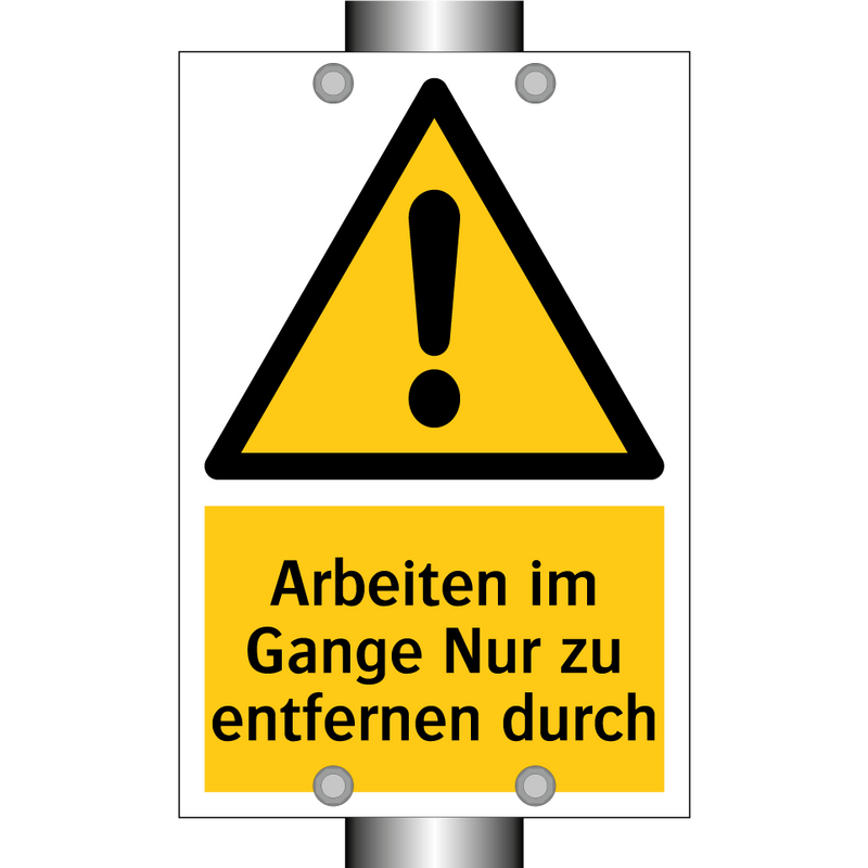 Arbeiten im Gange Nur zu entfernen durch