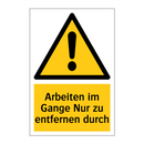 Arbeiten im Gange Nur zu entfernen durch