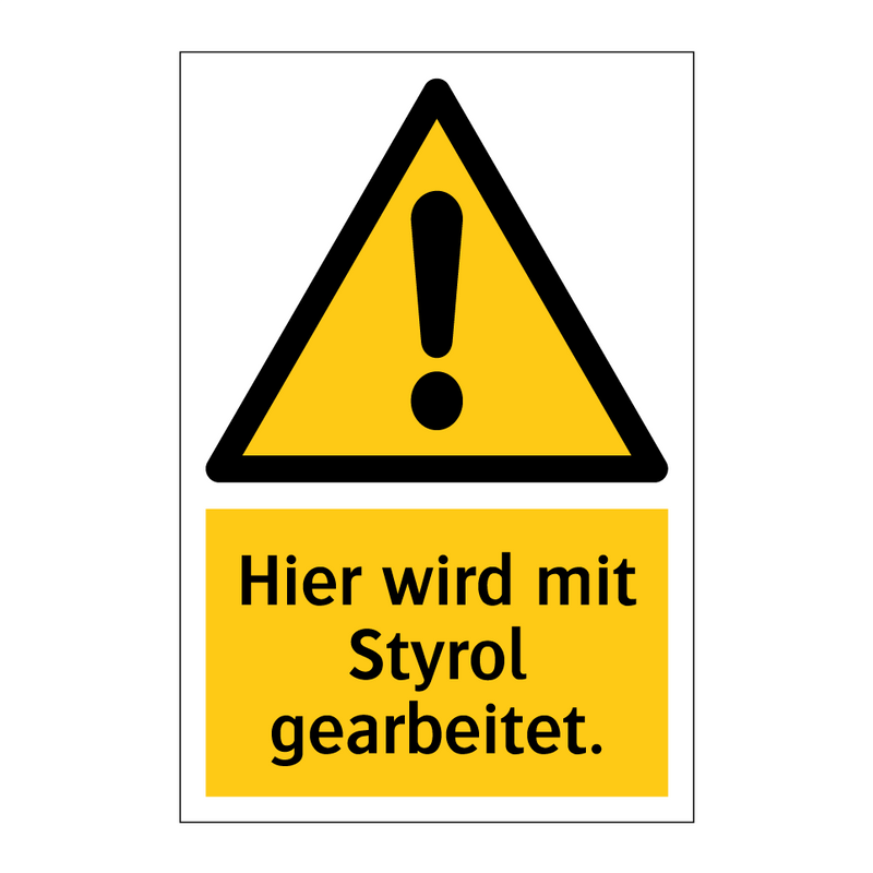 Hier wird mit Styrol gearbeitet.