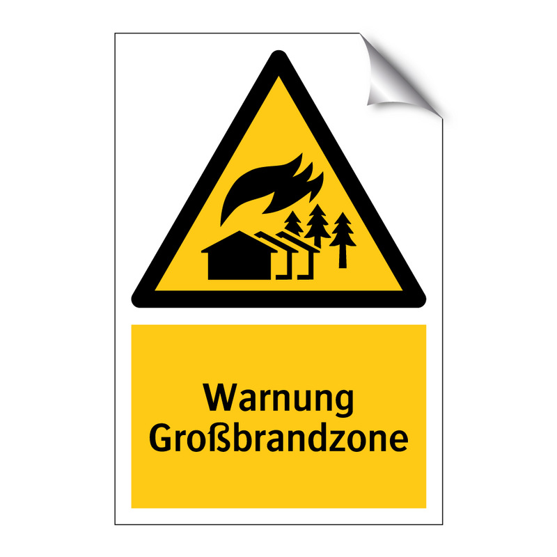 Warnung Großbrandzone