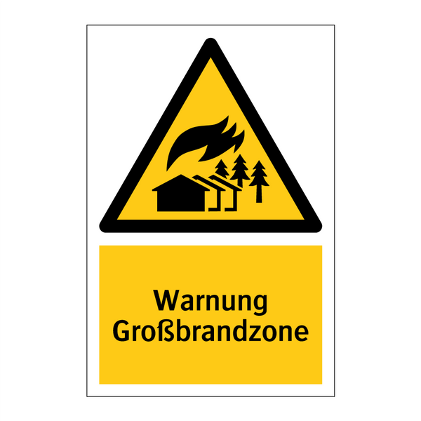 Warnung Großbrandzone