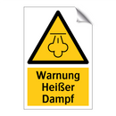 Warnung Heißer Dampf