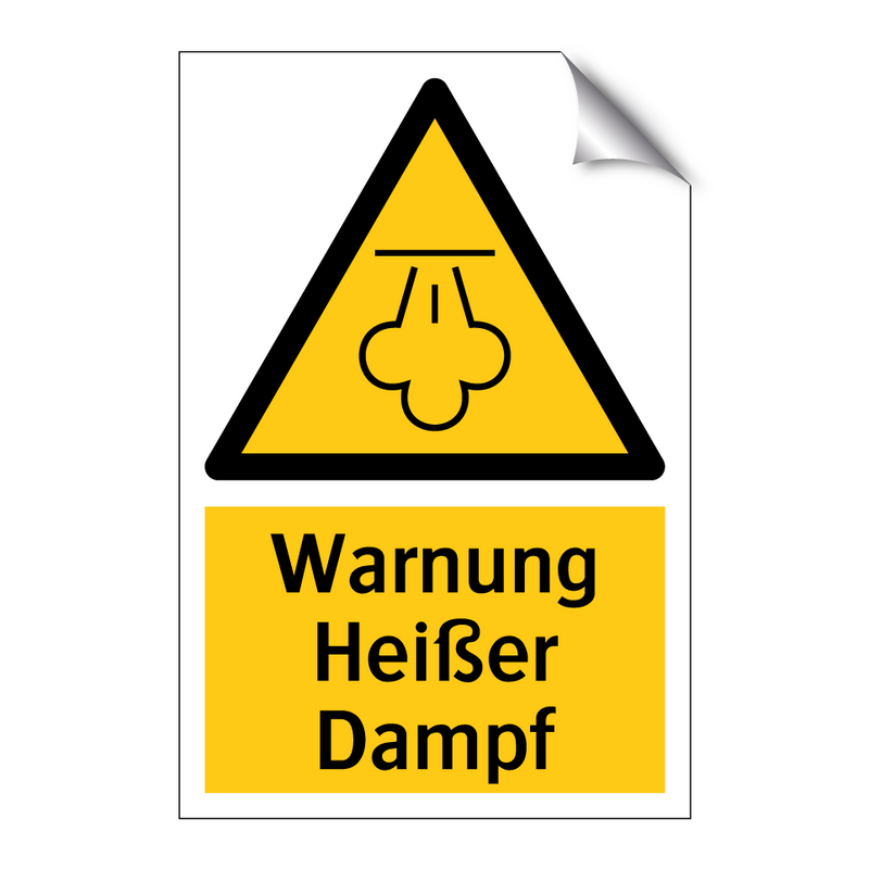 Warnung Heißer Dampf