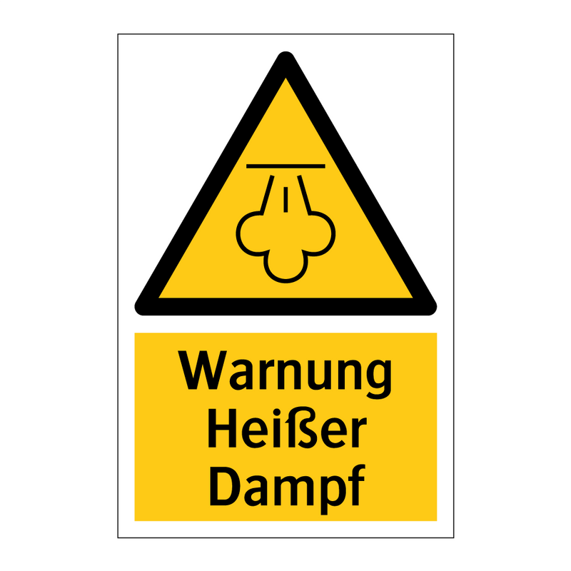 Warnung Heißer Dampf