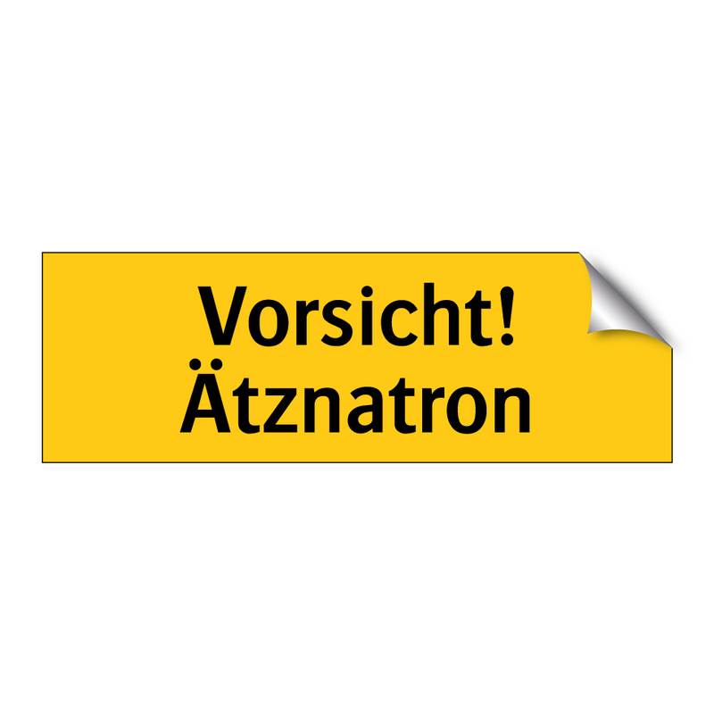 Vorsicht! Ätznatron