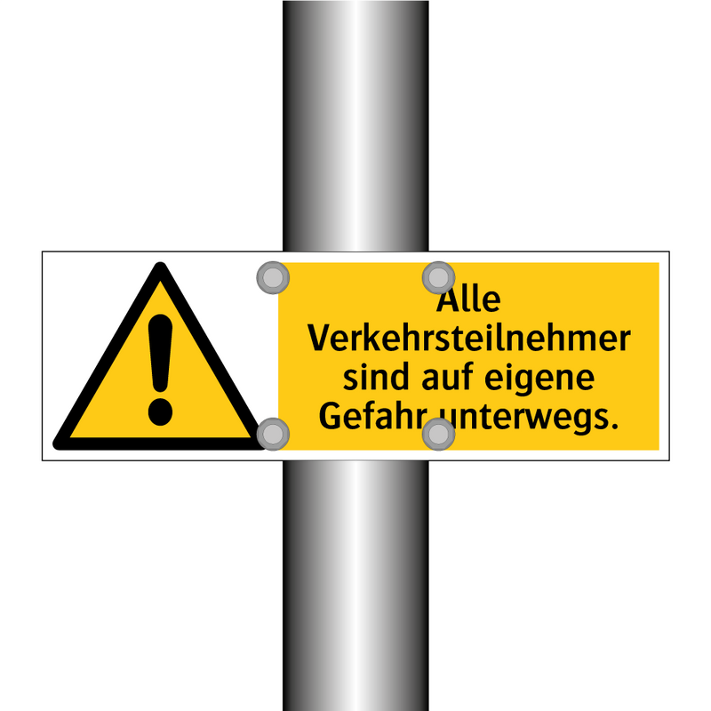Alle Verkehrsteilnehmer sind auf eigene Gefahr unterwegs.