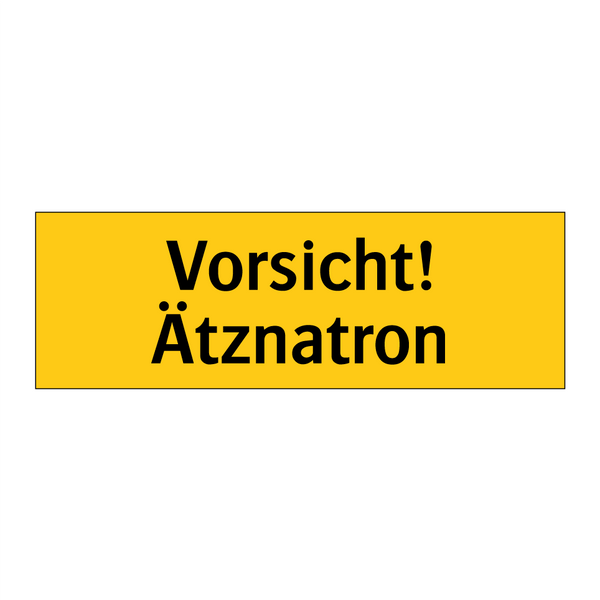 Vorsicht! Ätznatron