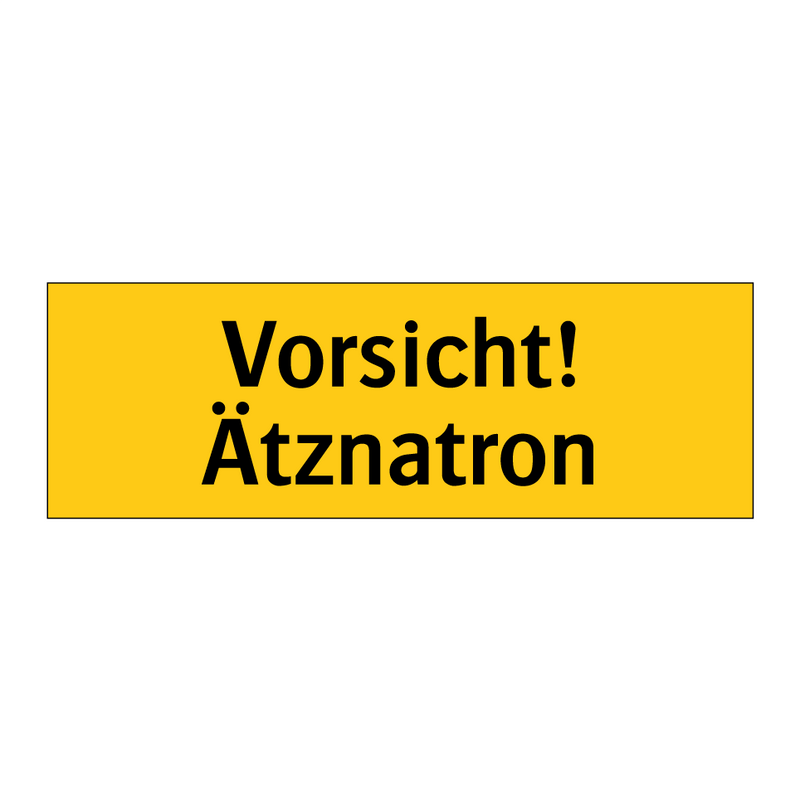 Vorsicht! Ätznatron