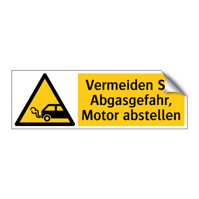 Vermeiden Sie Abgasgefahr, Motor abstellen