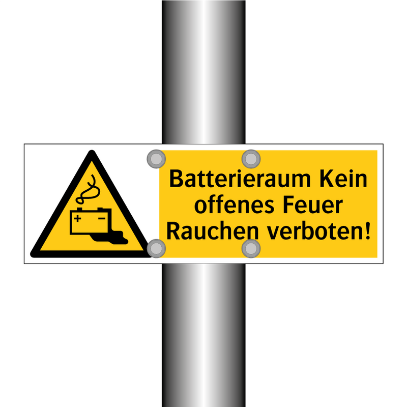 Batterieraum Kein offenes Feuer Rauchen verboten!