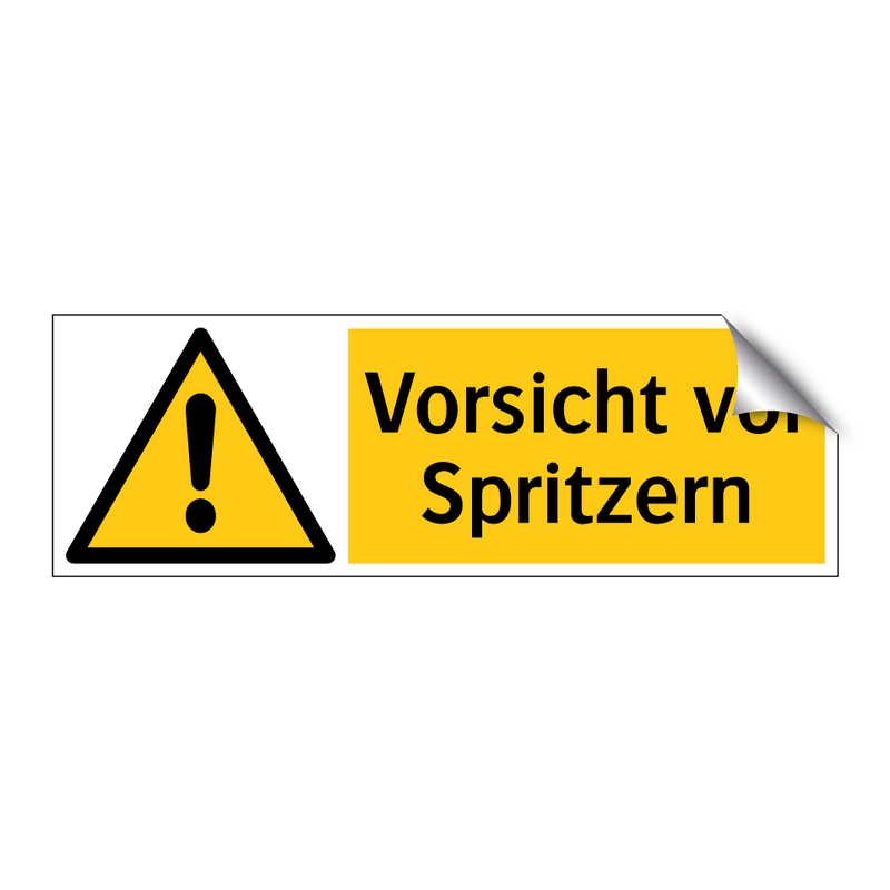 Vorsicht vor Spritzern