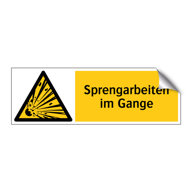 Sprengarbeiten im Gange
