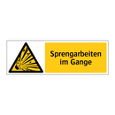 Sprengarbeiten im Gange
