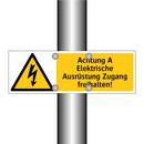 Achtung A Elektrische Ausrüstung Zugang freihalten!