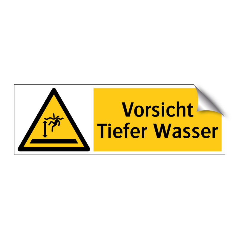 Vorsicht Tiefer Wasser