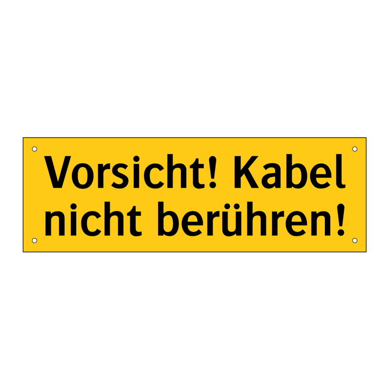 Vorsicht! Kabel nicht berühren!