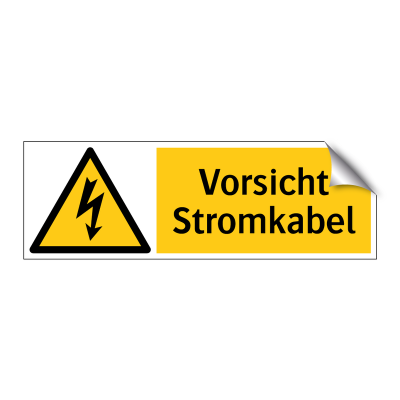 Vorsicht Stromkabel