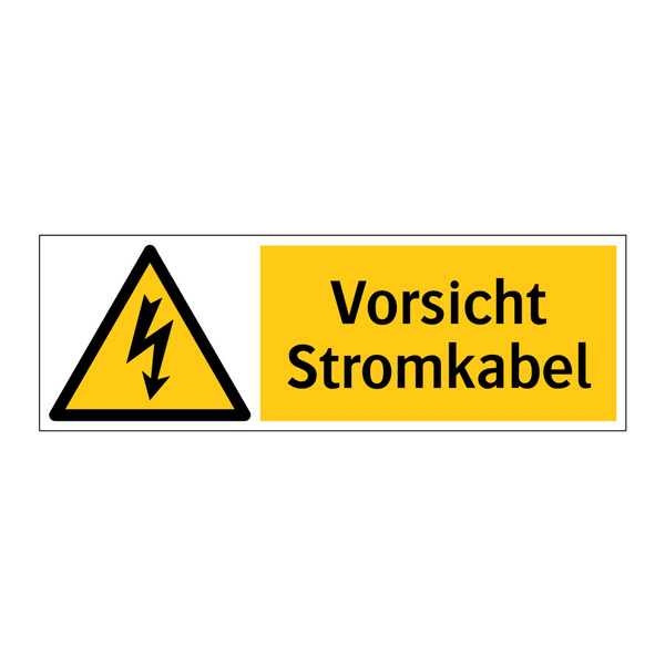 Vorsicht Stromkabel