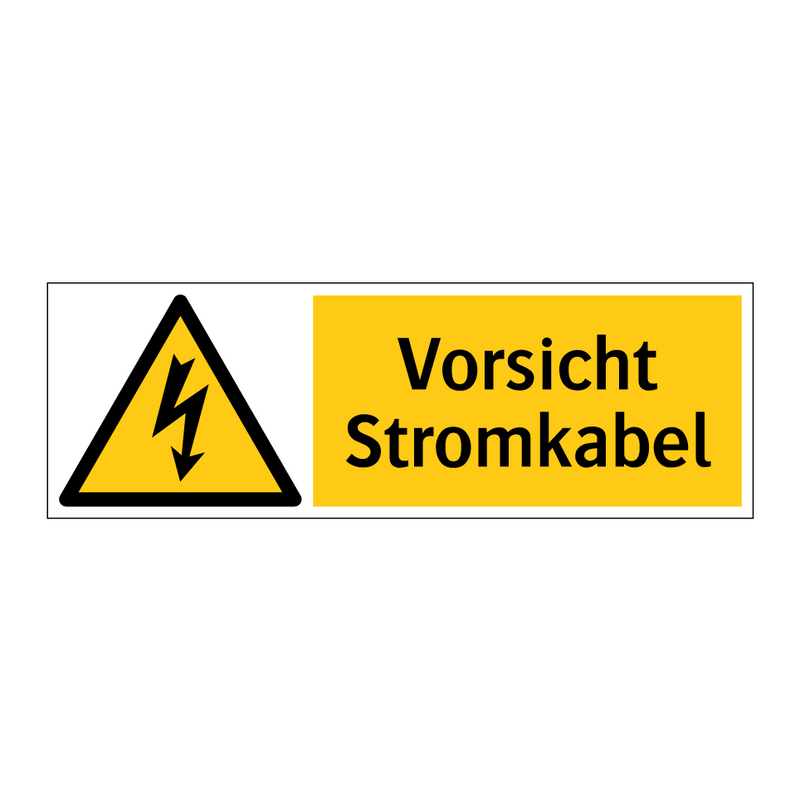 Vorsicht Stromkabel