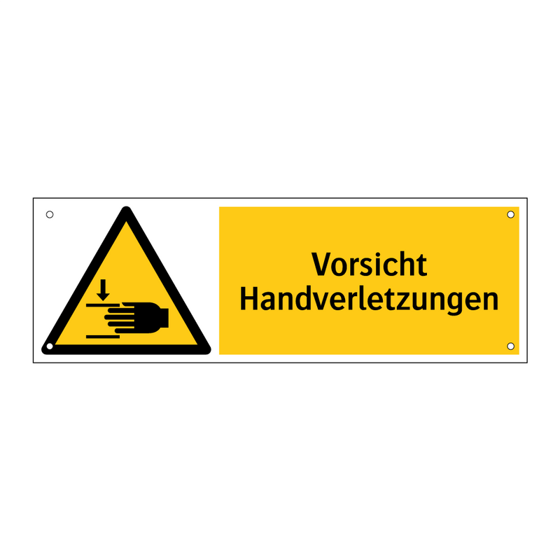 Vorsicht Handverletzungen