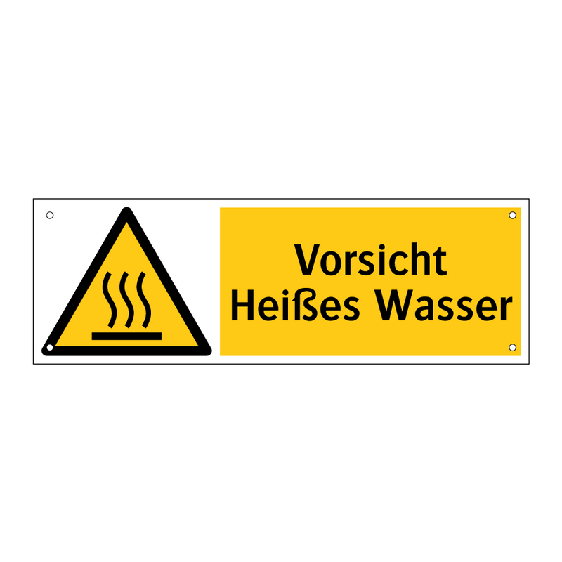 Vorsicht Heißes Wasser