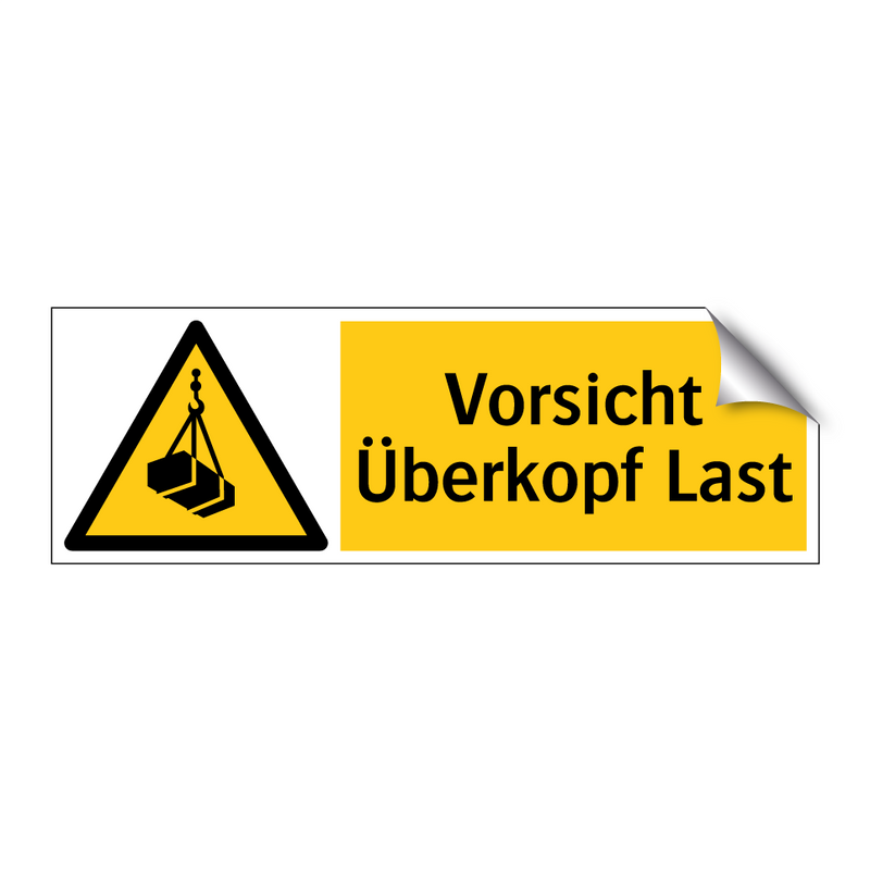 Vorsicht Überkopf Last