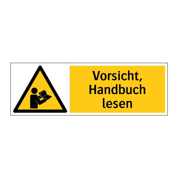 Vorsicht, Handbuch lesen