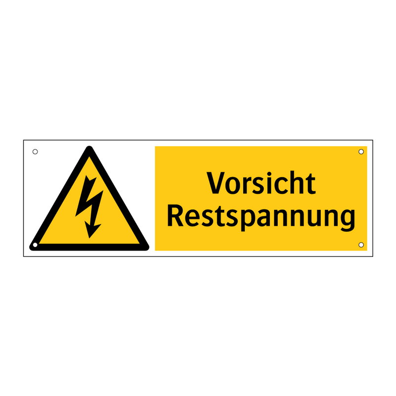 Vorsicht Restspannung
