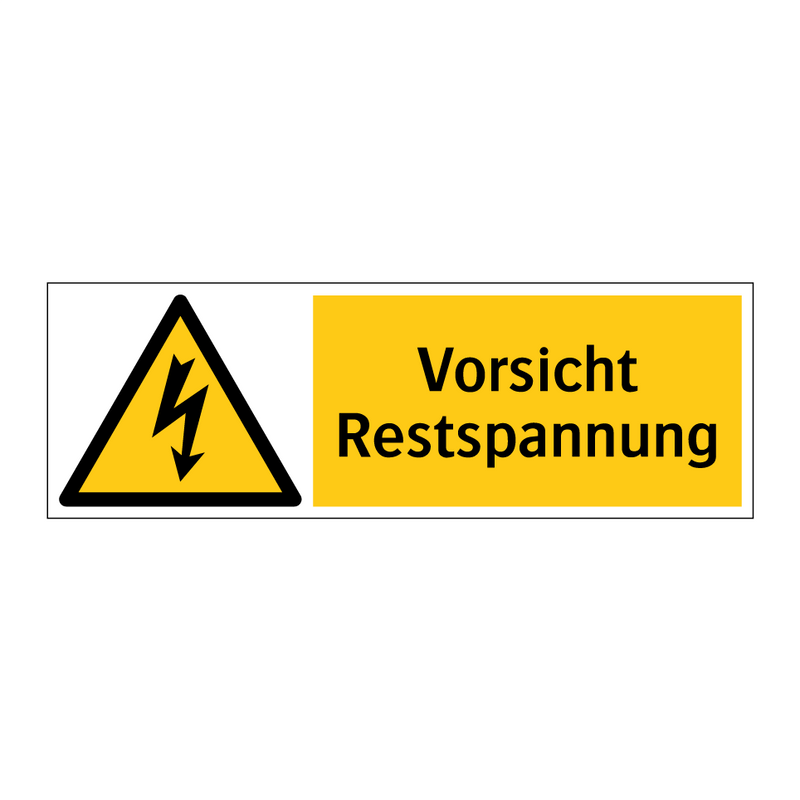 Vorsicht Restspannung