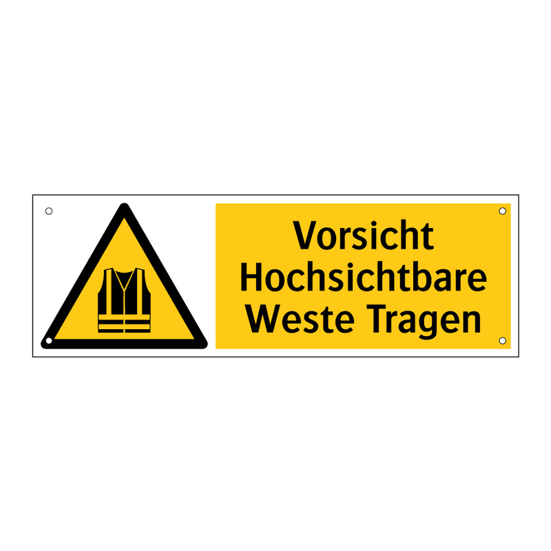 Vorsicht Hochsichtbare Weste Tragen