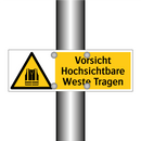 Vorsicht Hochsichtbare Weste Tragen