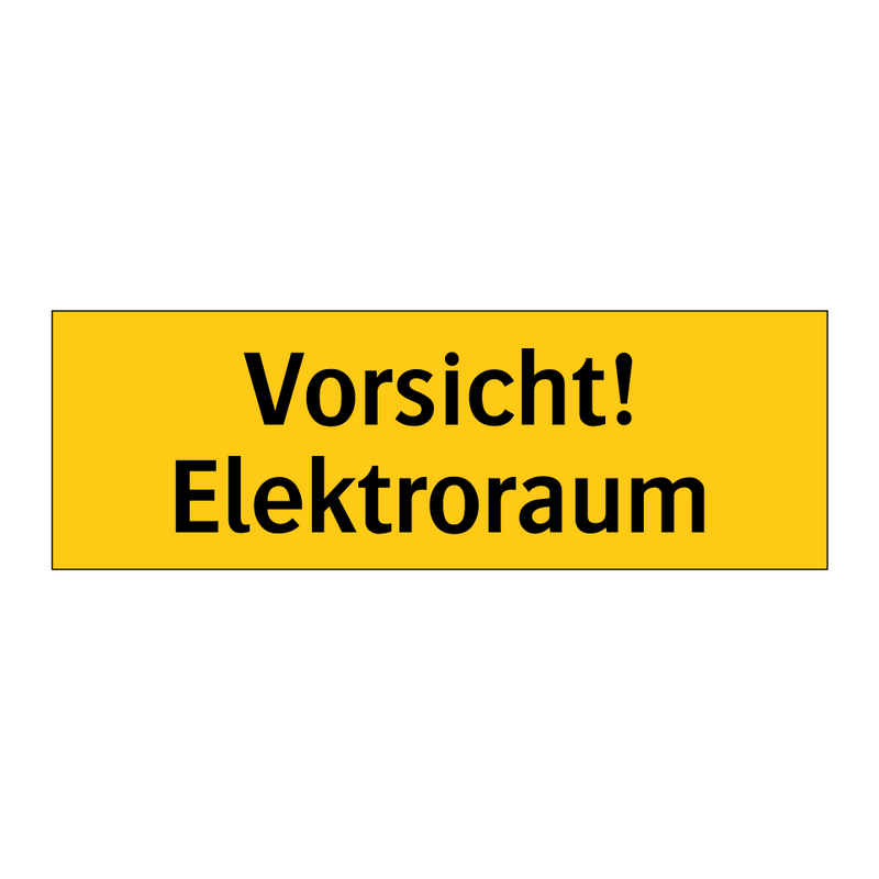 Vorsicht! Elektroraum