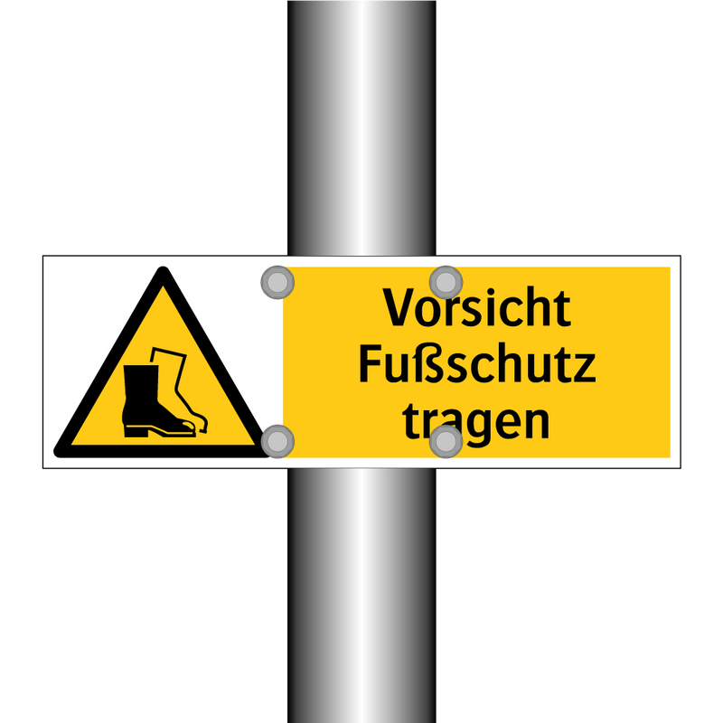 Vorsicht Fußschutz tragen