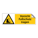 Vorsicht Fußschutz tragen