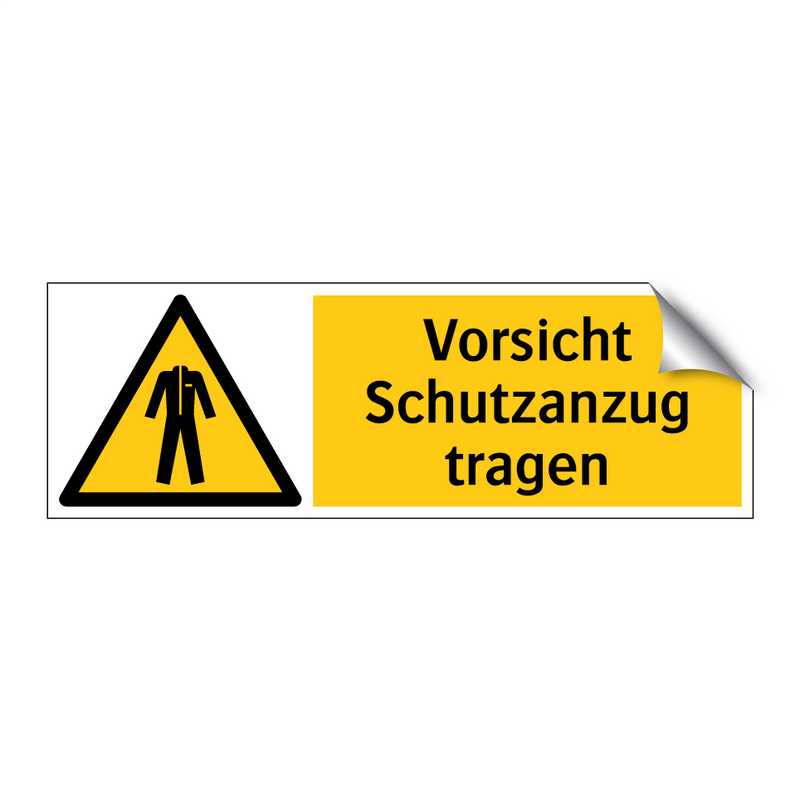 Vorsicht Schutzanzug tragen