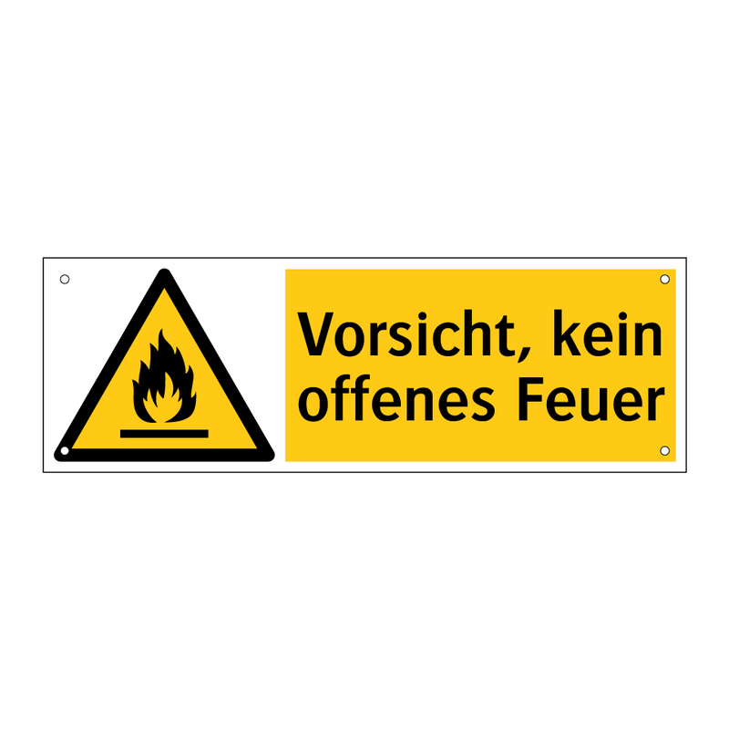 Vorsicht, kein offenes Feuer