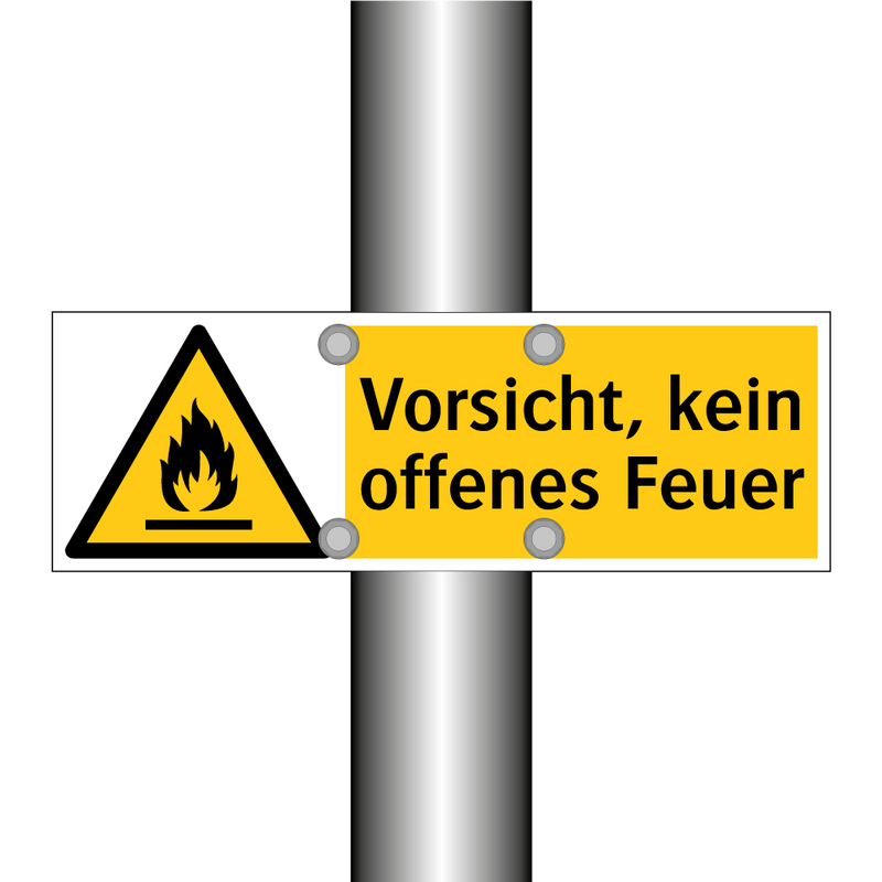 Vorsicht, kein offenes Feuer