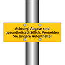 Achtung! Abgase sind gesundheitsschädlich. Vermeiden Sie längere Aufenthalte!