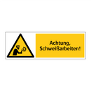 Achtung, Schweißarbeiten!